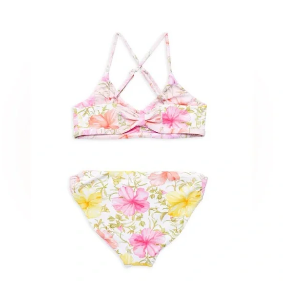 LoveShackFancy Pink and Yellow Bikini Swimwear